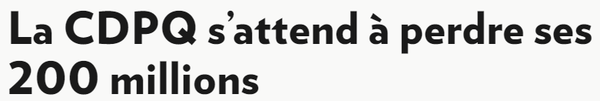 퀘백 연금기금(la Caisse de dépôt et placement du Québec)이 ‘셀시우스 네트워크’ 투자로 인해 2억 캐나다 달러의 손실금을 기록했다(사진=라 프레세)