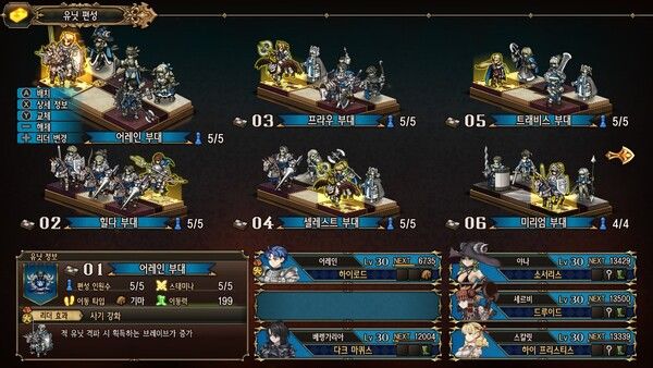 ▲ 수많은 동료를 영입하고 차츰 부대 규모를 확장해 나가는 일이 '유니콘 오버로드' 게임플레이의 기본이다