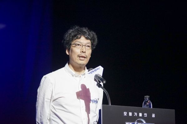 ▲아키에이지2 발표회에서 연사로 나선 송재경