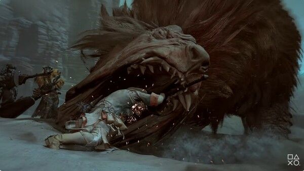 ▲ 헌터를 물고자 달려드는 몬스터를 상대로 발동되는 신규 연출, QTE액션으로 보인다