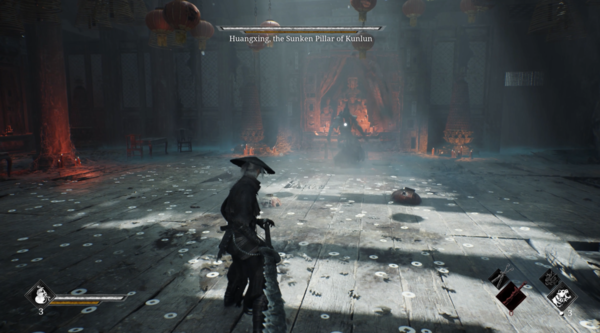 ▲마지막 보스는 칼날이 달린 철구를 던진다