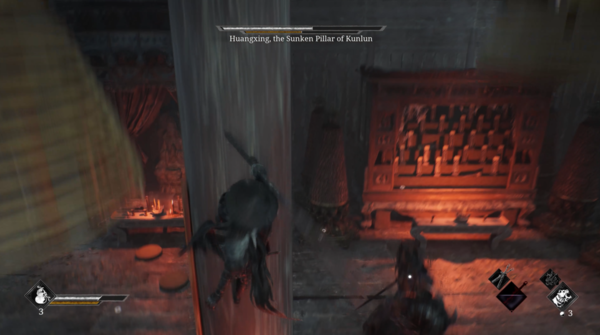 ▲기둥을 활용해 공격할 수 있다