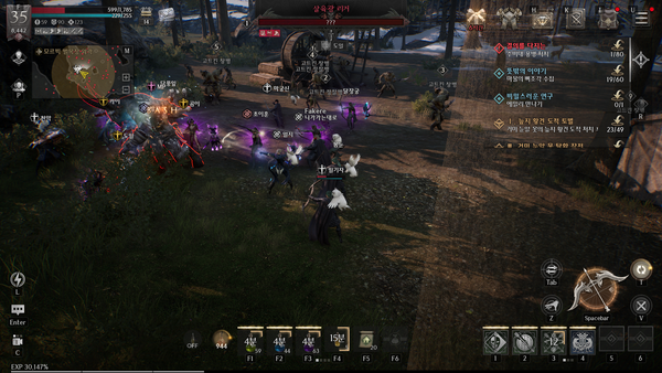 ▲필드보스 사냥을 하면서 잔 렉조차 느끼지 못했다