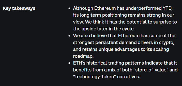 코인베이스는 이더리움이 여전히 가상화폐 시장에서 가장 강력한 수요 동력을 보유 중이라고 설명했다(사진=코인베이스)