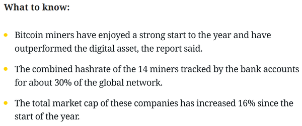 미국 주식시장 비트코인 채굴 상장사 14곳의 시가총액은 지난 1월 1일부터 2주에 걸쳐 16% 증가한 것으로 전해진다(사진=코인데스크)