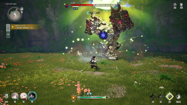 ▲보스전은 콤보와 회피가 매우 중요하며, 일부 보스는 속성 공격을 해야하는 등 기믹도 보유했다