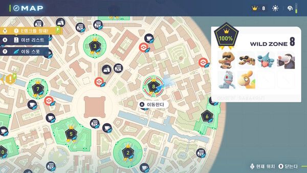 ▲ 딥상어동의 등장 위치, 와일드 존 8 내에서 스토리 초반 시점부터 만날 수 있다