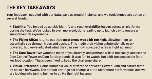 사진=넥슨 ‘아크 레이더스’ 공지사항 中 발췌