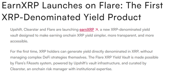 지난 12월 22일 레이어1 블록체인인 플레어에서 ‘엑스알피’ 자산 매도 없이 투자자가 추가 수익을 얻을 수 있도록 설계된 ‘언엑스알피’ 볼트가 공개됐다(사진=업시프트)