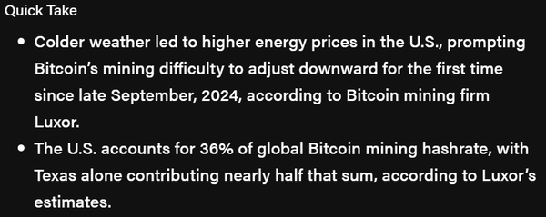 지난 1월 비트코인 ‘채굴 난이도’가 4개월 만에 처음으로 하향 조정됐다(사진=더블록)