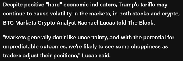 시장 일각에는 거시경제 상황이 개선되더라도 가상화폐와 증시 변동성이 지속될 것이라는 관점도 존재한다(사진=더블록)