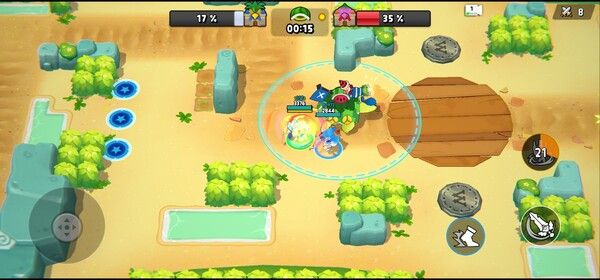 ▲거북이를 점령하면 앞으로 전진하면서 상대 성에 포격을 가한다