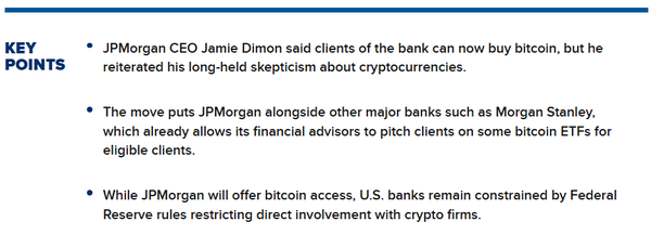 제이피모건 최고경영자가 고객의 비트코인 구매를 회사 차원에서 허용하겠다고 밝혔다(사진=씨앤비씨)