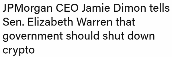 제이미 다이먼 제이피모건 최고경영자는 미국 의회에서 본인이 정책입안자라면 가상화폐를 금지했을 것이라고 발언한 바 있다(사진=더블록)