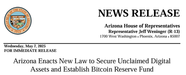 미국 애리조나주(州)에서 ‘가상화폐 비축’ 법안이 통과됐다(사진=제프 웨닝거)