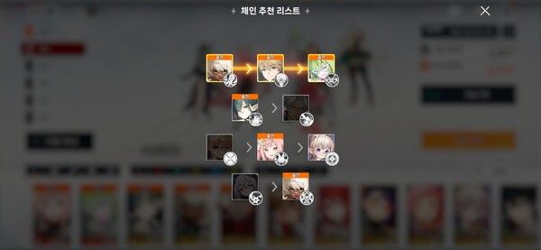 ▲ 파티 구성에서는 캐릭터 속성과 탱커, 딜러, 지원 등 역할 구분 그리고 나아가 '체인 스킬'까지 다양한 전략적 선택지를 제공한다