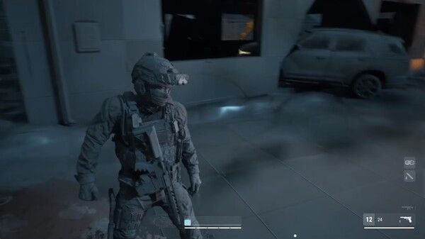 ▲수정 후 화면, 최근 군사 트렌드는 슬링러를 활용해 배면 밀착형으로 변환된지 오래다. 총열이 짧고 빨리 뽑을 수 있어 자주 활용하는 트렌드다. 유저들의 요청을 확인해 바로 수정해 표현했다. 시대가 변하면 표현도 변한다.