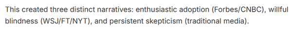 서양&nbsp;언론사들의&nbsp;비트코인&nbsp;보도&nbsp;방식은&nbsp;&nbsp;‘열광적&nbsp;수용’,&nbsp;‘의도적&nbsp;무관심’,&nbsp;‘끊임없는&nbsp;회의론’으로&nbsp;분류됐다(사진-퍼셉션)