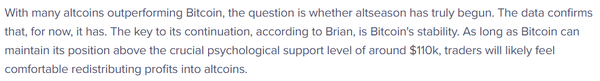 샌티멘트는&nbsp;최근 비트코인 사상 최고가 경신과 함께 알트코인(비트코인 외 가상화폐) 강세장이 시작됐다고 전했다(사진=샌티멘트)
