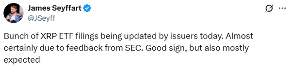 블룸버그 분석가는 신청사들의 움직임은 예상됐던 사항이라는 반응을 보였다(사진=트위터/ 제임스 세이파트)