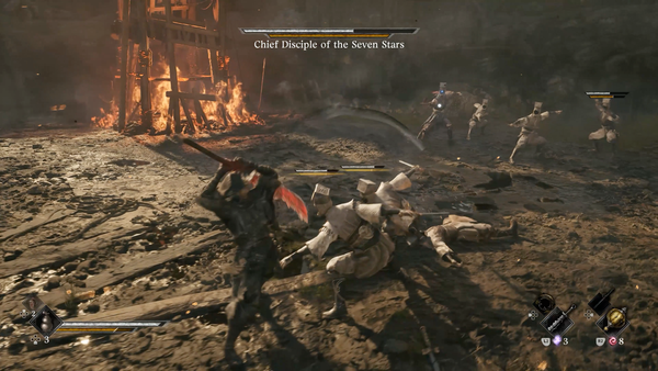 ▲다수와 싸우는 난투전 형태의 보스도 있다