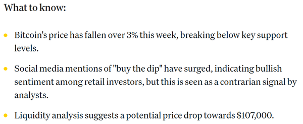 사회관계망서비스(SNS) 이용자들을 중심으로 비트코인 ‘저점 매수’ 의견이 힘을 얻고 있는 가운데 전문가들은 10만 7천 달러(한화 약 1억 4,985만 원)까지의 하락 가능성에 무게를 두고 있는 것으로 파악됐다(사진=코인데스크)