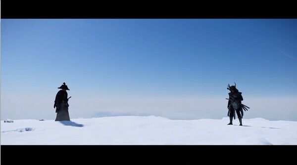 ▲설원 위, 마주본 두 사람의 결투. 에조 제일검은 누가 될 것인가