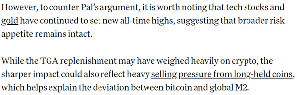 비트코인 시세가 라울 팔 최고경영자의 관점보다는 장기 투자자의 보유 자산 매도에서 비롯됐을 수 있다고 지적했다(사진=코인데스크)
