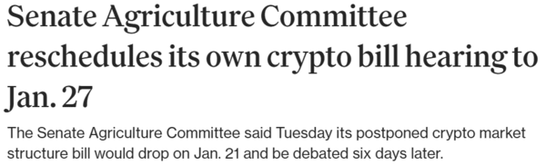 미국&nbsp;상원의회&nbsp;농업위원회가&nbsp;당초&nbsp;1월&nbsp;15일로&nbsp;예정했던&nbsp;가상화폐&nbsp;시장&nbsp;구조&nbsp;법안&nbsp;논의를&nbsp;이달&nbsp;말로&nbsp;연기했다(사진=코인데스크)