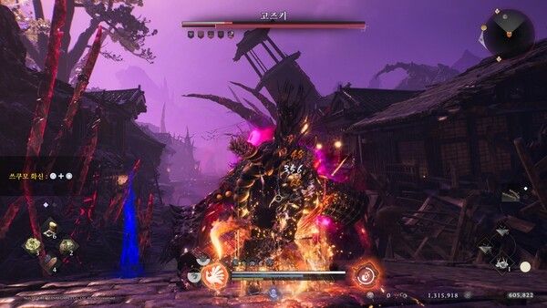 ▲ 적의 기력을 무너뜨리고 일순 강력한 콤보를 구사하는 인왕 특유의 전투는 여전하다