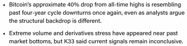 케이33리서치 과거&nbsp;비트코인&nbsp;약세장이&nbsp;완전&nbsp;반복&nbsp;가능성은&nbsp;낮다고&nbsp;분석했다(사진=케이33리서치)