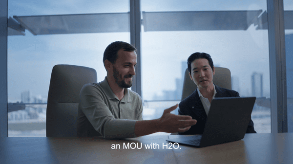 H2O와&nbsp;ADI&nbsp;재단이 공동 제작한&nbsp;'블록체인 기술과 관광의 융합'에 관한 홍보 동영상 중 한 장면(제공=H2O호스피탈리티)