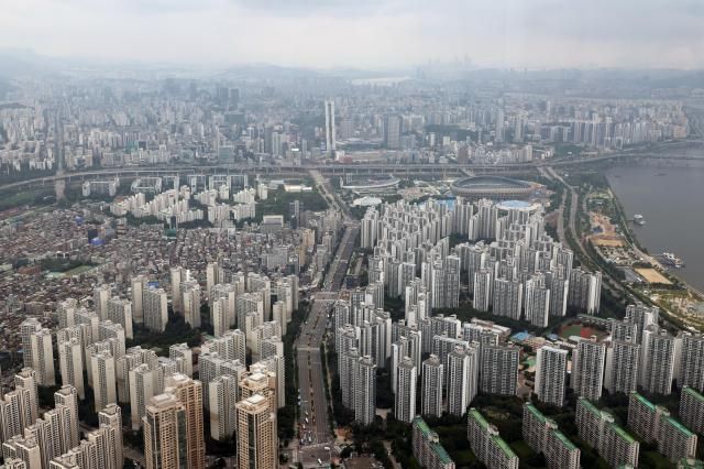 首尔某公寓全景【图片提供 韩联社】