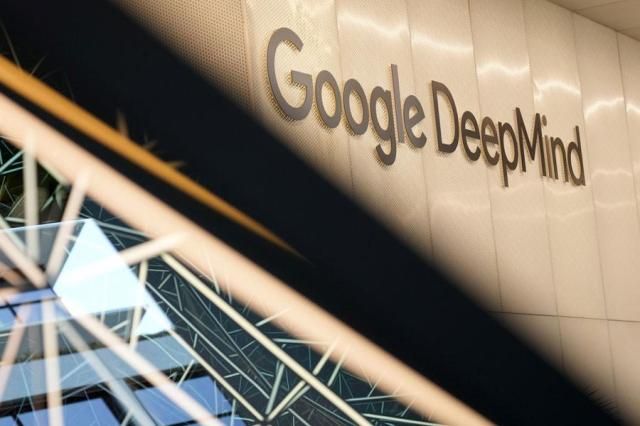 View at the Google DeepMind logo at the office building in London on Oct 9 2024 AP-Yonhap
