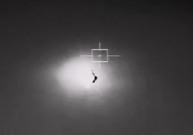 The photo is a captured image of the explosion of the claimed military reconnaissance satellite taken by surveillance equipment on our patrol vessel in the northwestern islands area as released by the Joint Chiefs of Staff on May 28