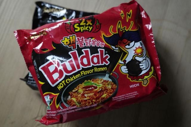 In this photo illustration two packets of Samyang noodles are pictured in London on June 12 2024 AP-Yonhap
