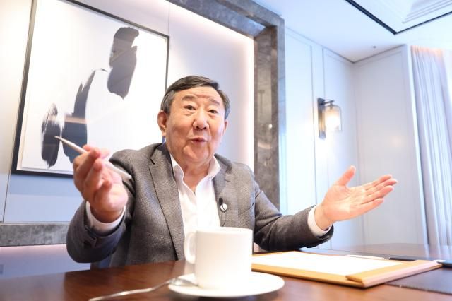 Chairman of the Caspian Group Yuriy Tskhay answers questions during an interview in central Seoul on Oct 16 2025 AJP Han Jung-u