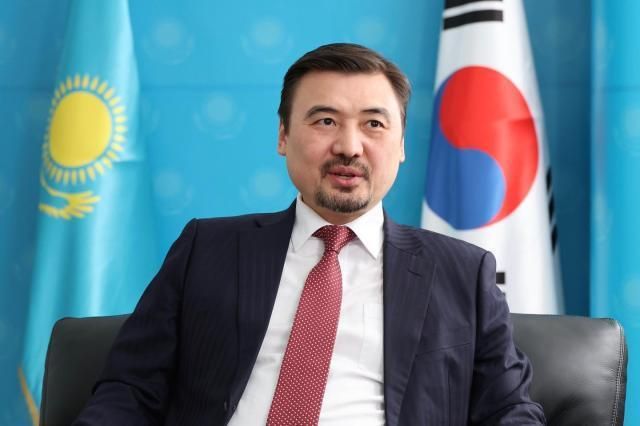 Nurgali Arystanov Ambassador of the Republic of Kazakhstan to the Republic of Korea speaks during an interview with AJP on Feb 21 AJP Han Jun-gu jungu141298ajupresscom