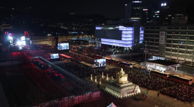 BTS comeback show at Gwanghwamun on March 21 2026 사진공동취재단Pool