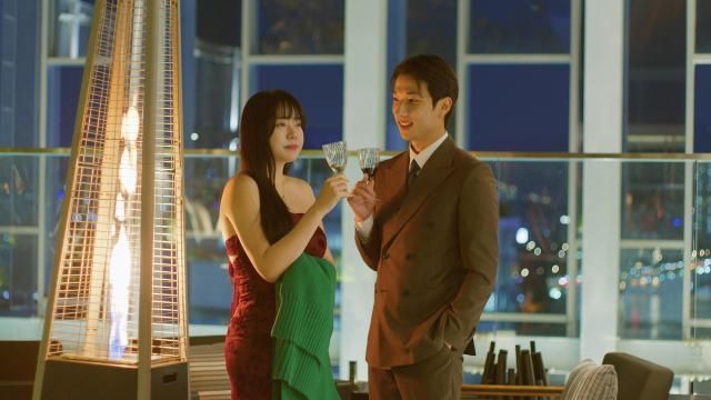 Participants mingle over wine at The Grace Club’s premium Black Party in Yeongdeungpo Seoul on April 18 2026 Courtesy of The Grace Club