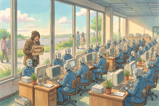 This illustrated image was created using AI