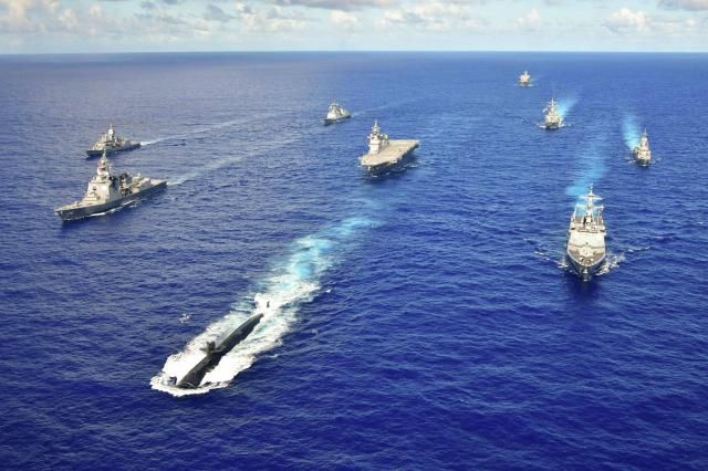 The US-led multinational military exercise Pacific Vanguard is being held in waters near Guam Courtesy of the US Department of War