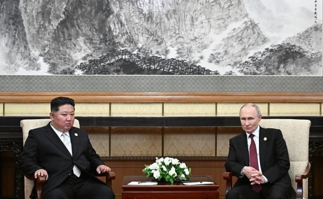 Following a reception on the occasion of the 80th anniversary of the end of World War II Russian President Vladimir Putin and North Korean leader Kim Jong-un held separate talks at the Chinese President’s Diaoyutai residence in Beijing September 3 2025 Courtesy of Russias presidential office