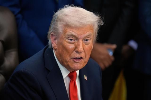 トランプ米大統領の写真、AP聯合ニュース.