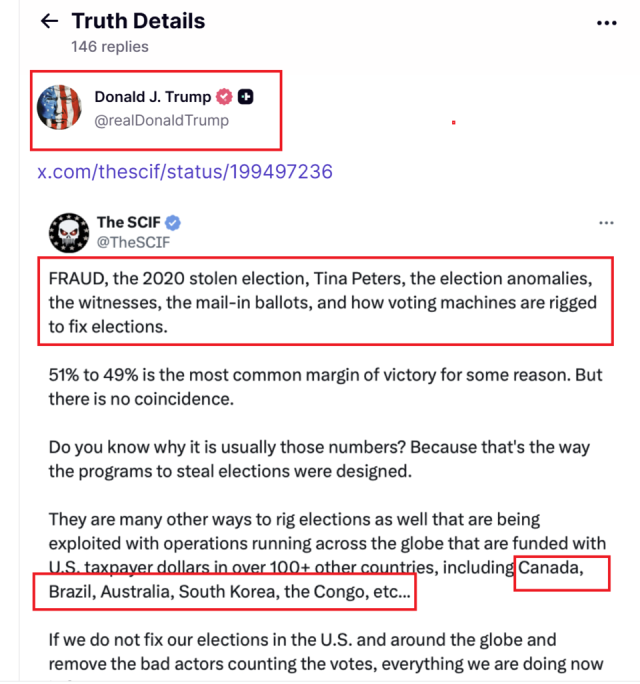 写真＝Truth Social