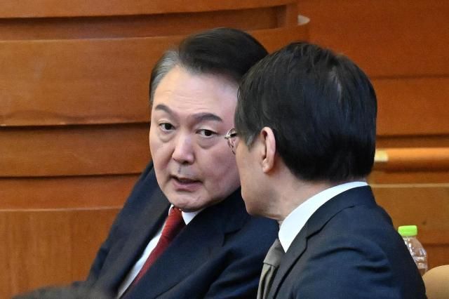 ユン・ソンニョル大統領が11日、ソウル鍾路区の憲法裁判所で開かれたユン・ソンニョル大統領弾劾審判7次弁論に出席している 写真連合ニュース