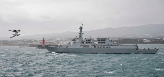 今月1日、イージス駆逐艦「貞操大王艦」が機動艦隊の母港である海軍済州基地に初めて入港している 写真海軍 