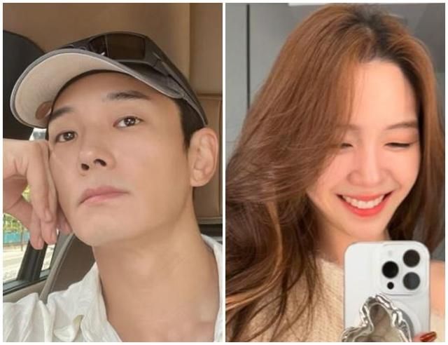 俳優オン・ジュワン左とガールズデイのメンバー、ミナ・バンミンの写真温州ワン・ミナのSNS