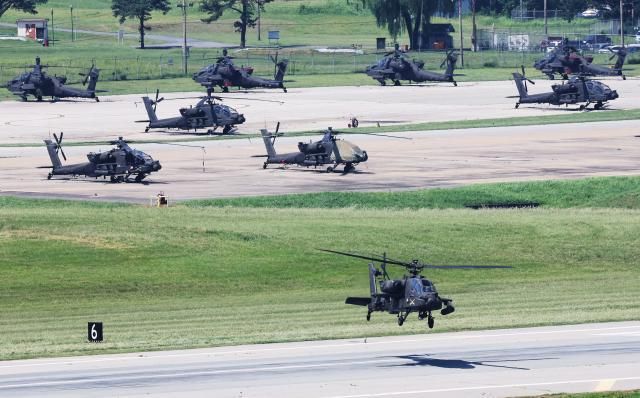 韓米定例合同軍事演習である‘乙支の自由の盾’UFS演習が、2024年8月19日、京畿道平沢のキャンプ・ハンフリーズで実施されている 写真連合ニュース