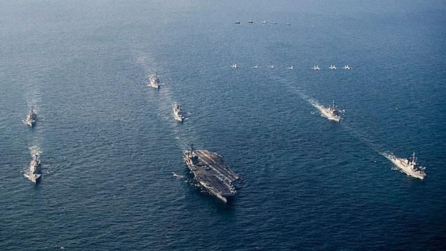 11月13日、済州南方公海上で韓米日多領域訓練である24-2次フリーダムエッジ訓練を施行している 写真合同参謀本部